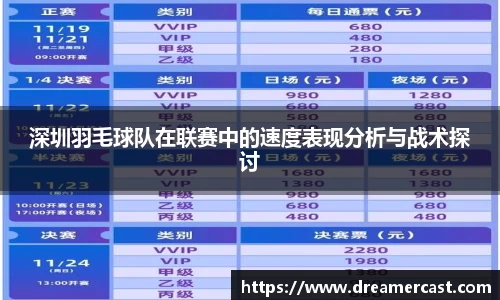 深圳羽毛球队在联赛中的速度表现分析与战术探讨