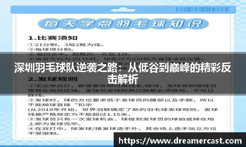 深圳羽毛球队逆袭之路：从低谷到巅峰的精彩反击解析