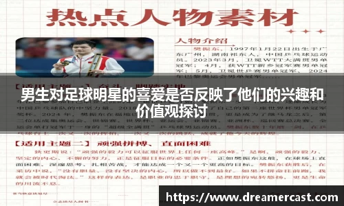 男生对足球明星的喜爱是否反映了他们的兴趣和价值观探讨